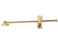 Lacquered Brass Window Sash Stay 10"