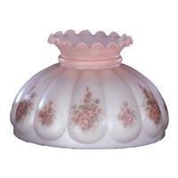 Handblown Rose Glass Shade 10"