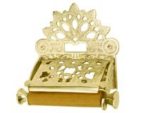 Brass French Covered Toilet Paper Holder 