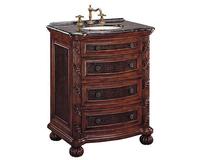 Single Vanity with Ebony Top