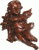 Molded Ornament Walnut Finish - 3 1/2" x 4"